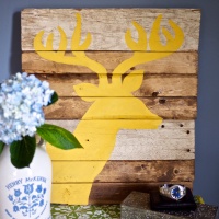 Rustic Stag Silhouette Wall Art Tutorial